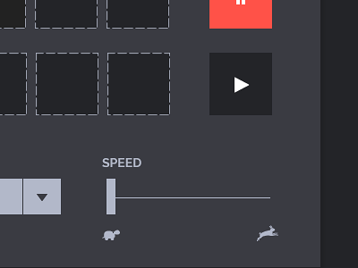Control the speed of an Animation black control dark dashboard flat rabbit simple turtle ui