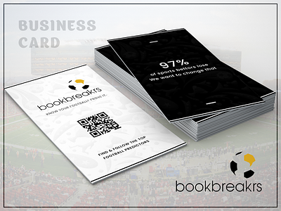 Business Card Design - Bookbreakrs app branding businesscard card design design flyer template football game ui vector