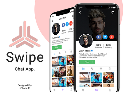 Swipe Chat App android app design development ios responsive