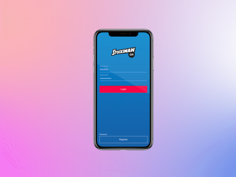 Stoiximan Login Animation app design app betano mobile design after affects sketch ui animation login stoiximan