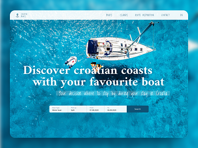 DailyUI-003 | Landingpage croatia daily ui dailyui003 dailyuichallenge design landingpage rentaboat rentalpage ui uiux uxdesign website