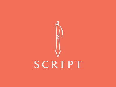Script logo mark pen script writing