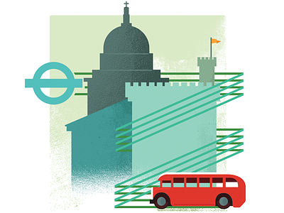 Transport for London bus flag illustrator london print skillshare texture underground vector woodward