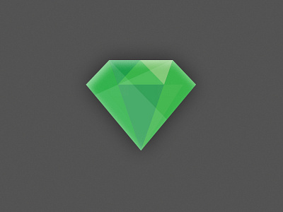 Emerald angles diamond emerald green reflection shading vector