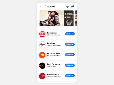 Redeem Coupon page design ui ux