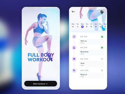 Fitness App branding design illustration ui ui design userinterface uxdesign