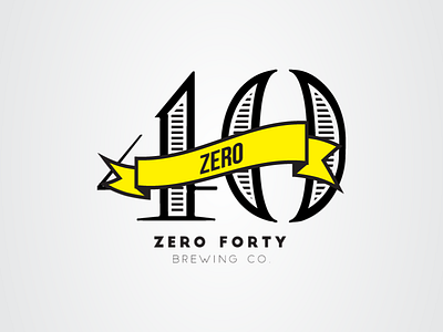 Zero40 logo (Vintage) beer brand branding brewer graphicdesign illustration logo logodesign pint tripe