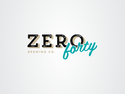 Zero40 logo (Grunge) beer beerbrewer branding illustrator mockup photoshop