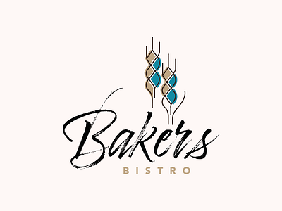 Bakers Bistro branding handmade font logo logo design