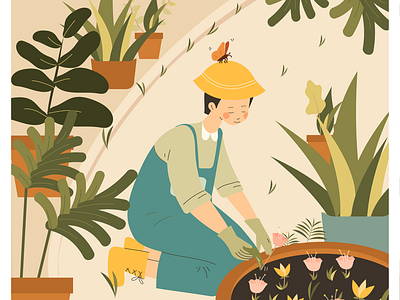 Meet the team botanical gardening illustration plant