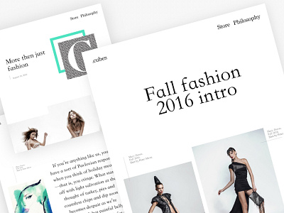 Fashion concept fashion ui ux white