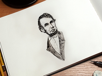 Good ol' Abe abe lincoln pencil sketch