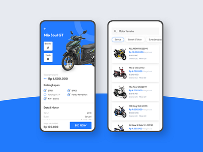 Auction App auction mobile mobile app motorcycle product design ui ux