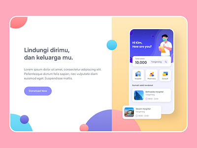 Landing Page for Covid-19 App