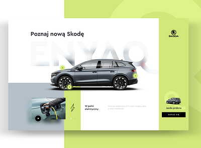 Enyaq/UI car landingpage skoda ui ux