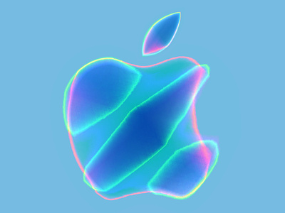 Apple logo remixed apple art branding design digitalart gradient graphic design illustration logo neon vector
