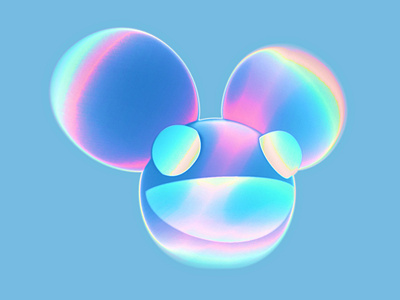 Deadmau5 Helmet 3d chromatic chrome deadmau5 electronic music futuristic graphic design iridescent motion graphics