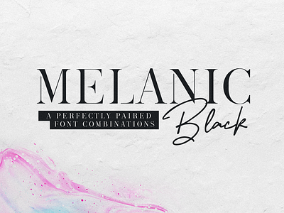 Melanic Black + EXTRAS font fontduo handwriting modernscript newfont signature