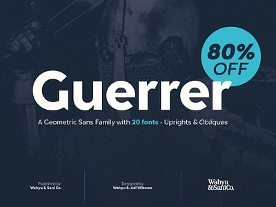 Guerrer | Geometric Sans Family