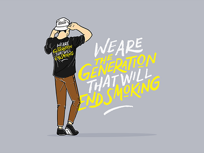 Yes We Are!!! endsmoking generation handdrawn illustration illustration art pen penandink pink