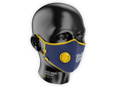 Anti-Pollution Face Mask Mockup apparel mockup coronavirus covid 19 face mask face mask facemask fashion mockup virus
