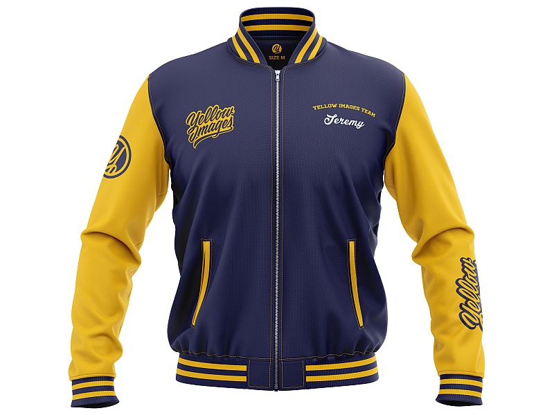 View Mens Jacket Mockup Front View Background Yellowimages - Free PSD Mockup Templates