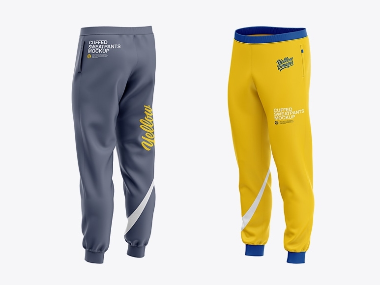 Download Men's Cuffed Sweatpants Mockup by CG Tailor on Dribbble