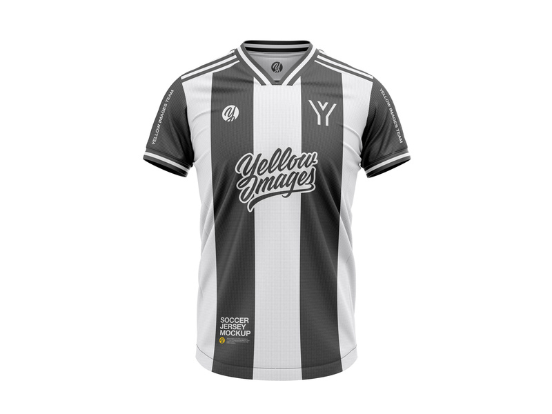 Men's Soccer V-Neck Jersey Mockup - 2018 - 2019 season by CG Tailor on Dribbble