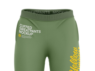 Women's Cuffed Sweatpants Mockup 3d apparel apparel mockup cuffed mock up mockup sweatpants sweatpants mockup women