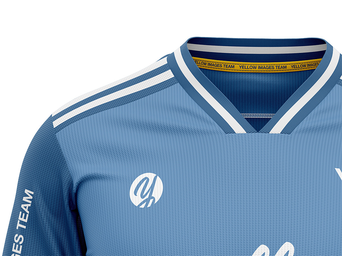 Men’s Soccer VNeck Jersey LS Mockup by CG Tailor on Dribbble
