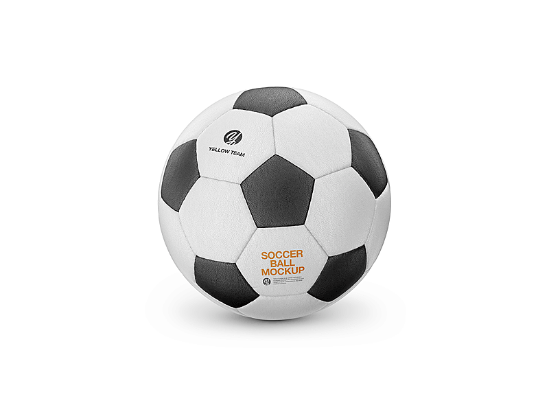 Leather Soccer Ball Mockup 3d ball mockup mockup soccer ball soccer ball mockup sport