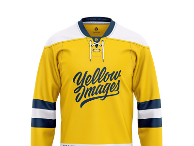 Lace Neck Hockey Jersey Mockup