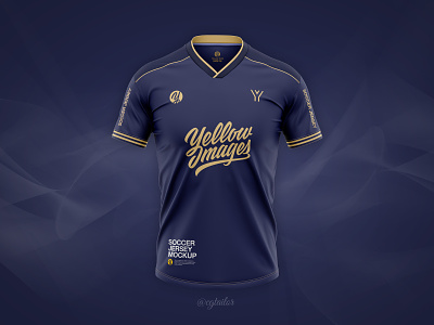 Blackorange Tshirt Sport Mockup Template Design For Soccer Jersey