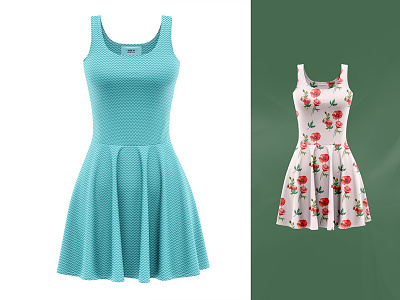 Women’s Skater Dress Mockup