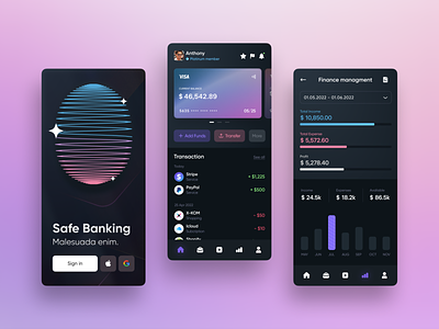 Mobile Banking App app design bank crypto finance financial mobile banking