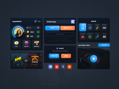 Game Menu Designs Themes Templates And Downloadable Graphic Elements On Dribbble