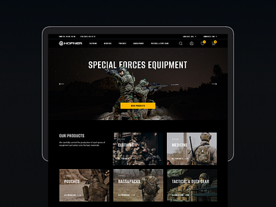 Redesign of the online store of tactical equipment