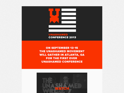 Unashamed Conference 2013 (Splash Page)