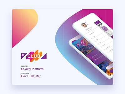IT CLUB app color interface ios loyalty minimal mobile ui ux