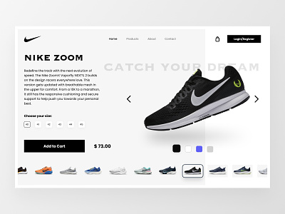 Ecommerce Shopify Product Page ecommerce interface design landing page nike online shop product product page shoe shop shopify ui user interface website