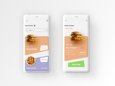 Food app UI practice flatdesign food app uidesign xdmockup