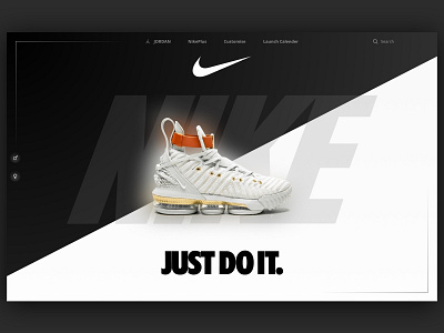 Nike Landing Page concept nike shoes website