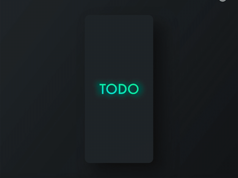 TODO app (Neumorphism UI) animation artificial intelligence concept dark mode interaction design logo mobile app todolist uidesign