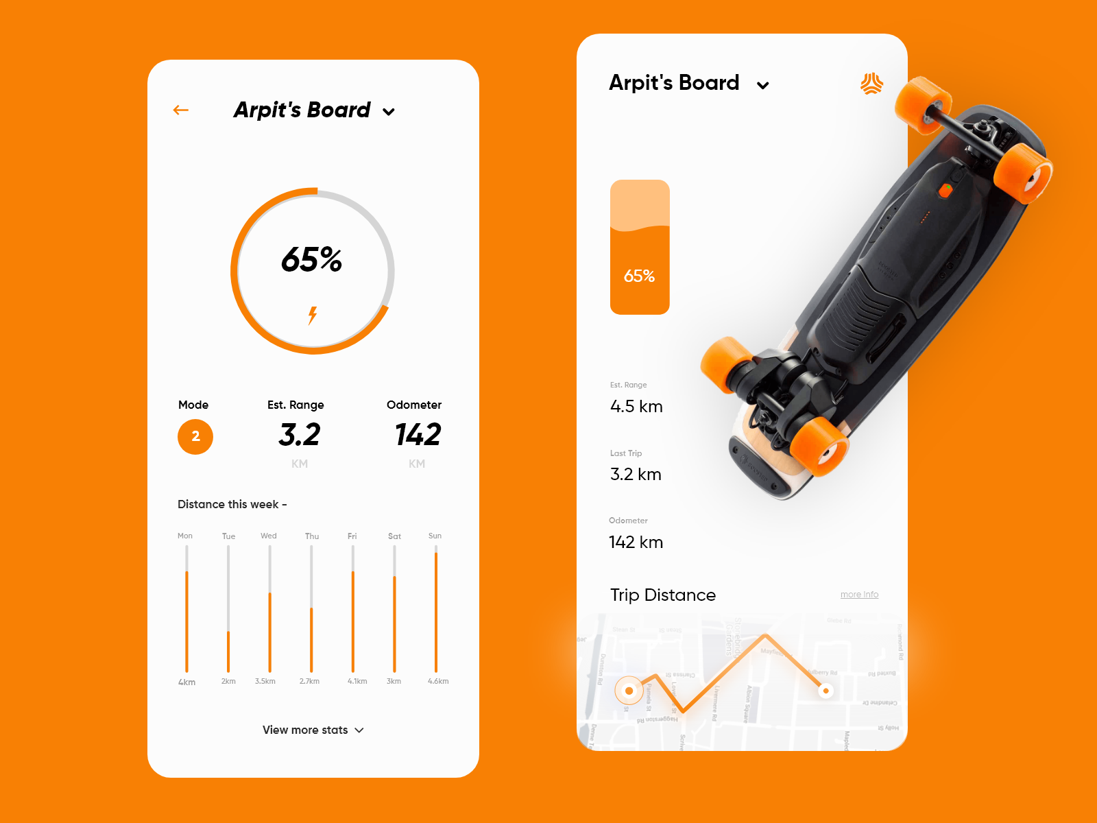 Boosted Board App Concept Freebie By Arpit Agrawal On Dribbble