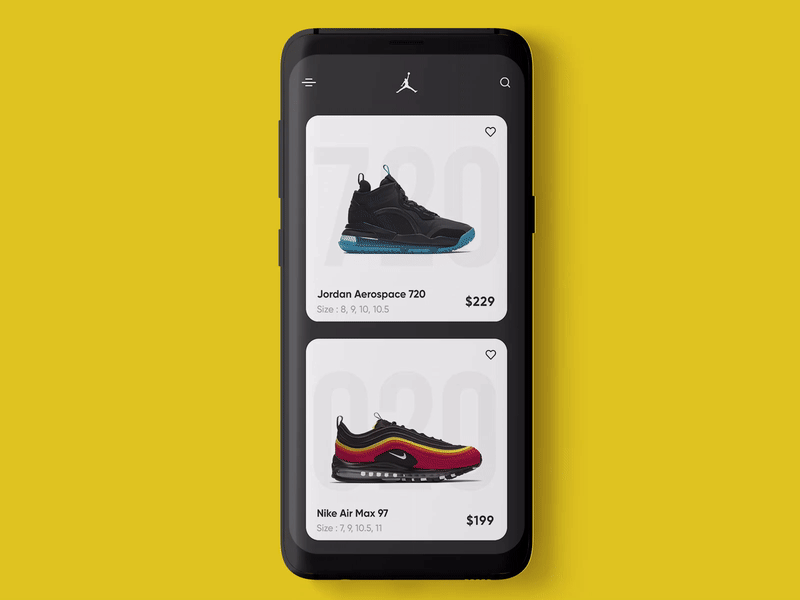 Jordan Shop App Concept