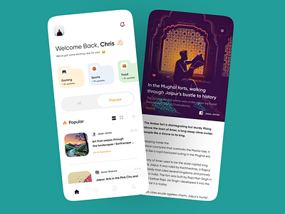 Blogging Platform Mobile UI Design Doncept