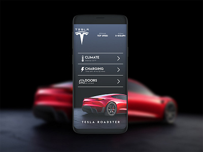 Tesla App UI Design animation dailyuichallenge day16 portfolio thebestisyettocome ui uianimation userinterface ux webdesign