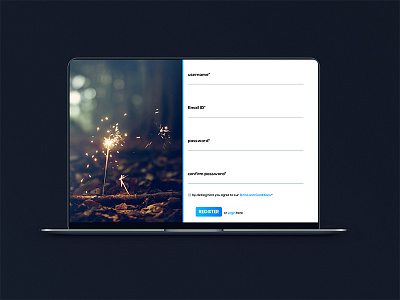 Register Screen UI Design