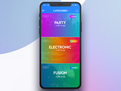 Music App UI Design animation dailyuichallenge day19 portfolio thebestisyettocome ui uianimation userinterface ux webdesign