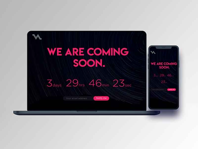 Coming Soon Landing Page UI Design By Arpit Agrawal On Dribbble